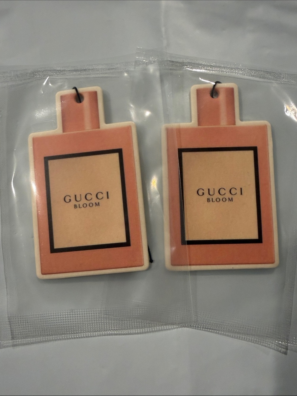 2 Pack Bundle Gucci Bloom Designer Freshies For Your Car, Drawer Or Closet